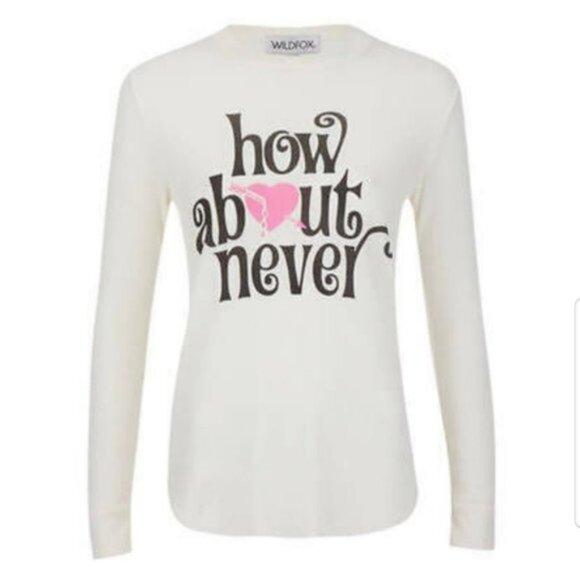 WILDFOX Couture How About Never Print Thermal Top size S - Picture 5 of 14